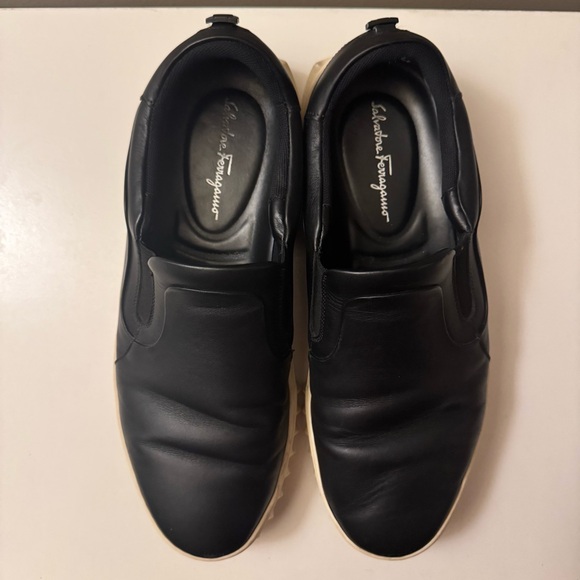 Salvatore Ferragamo Black Cruise Slip-On Shoes - Picture 3 of 8